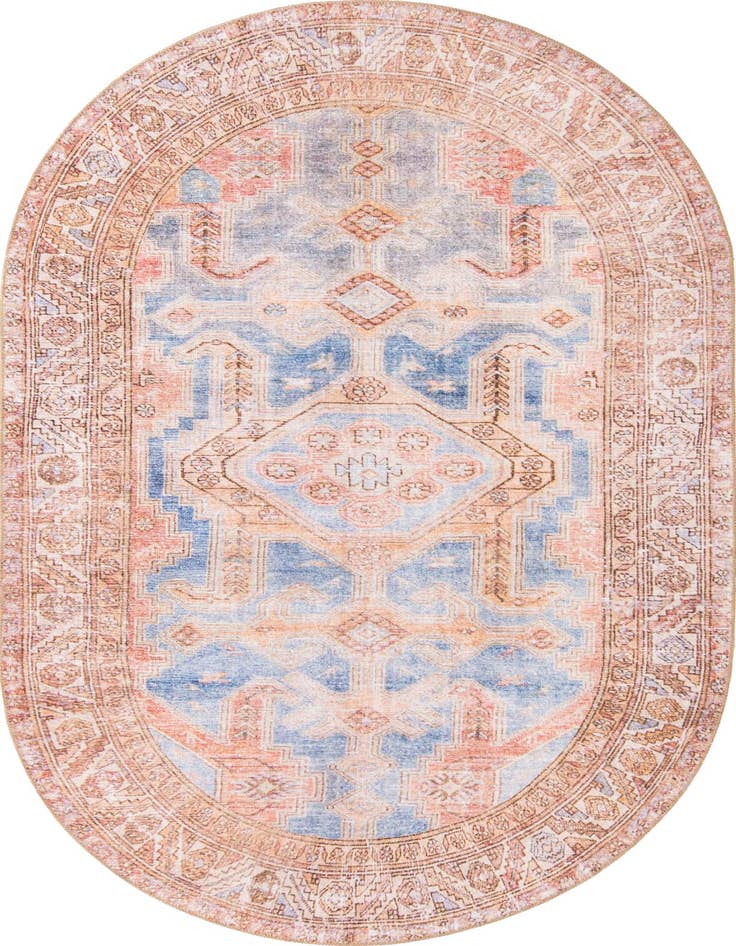 Detail image of 5' x 8' Washable Timeless Oval Rug