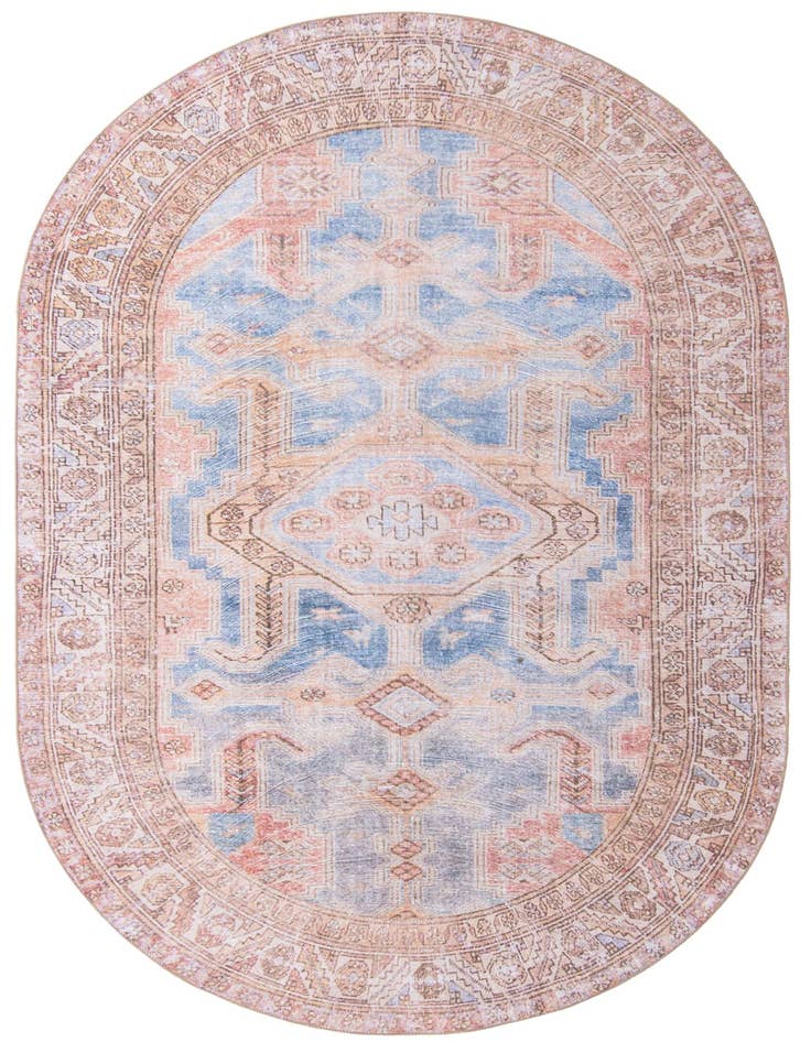 Detail image of 7' 6 x 10' 6 Washable Timeless Oval Rug