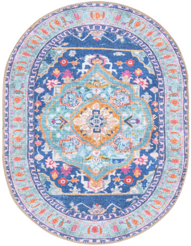 Detail image of 2' x 3' Washable Timeless Oval Rug