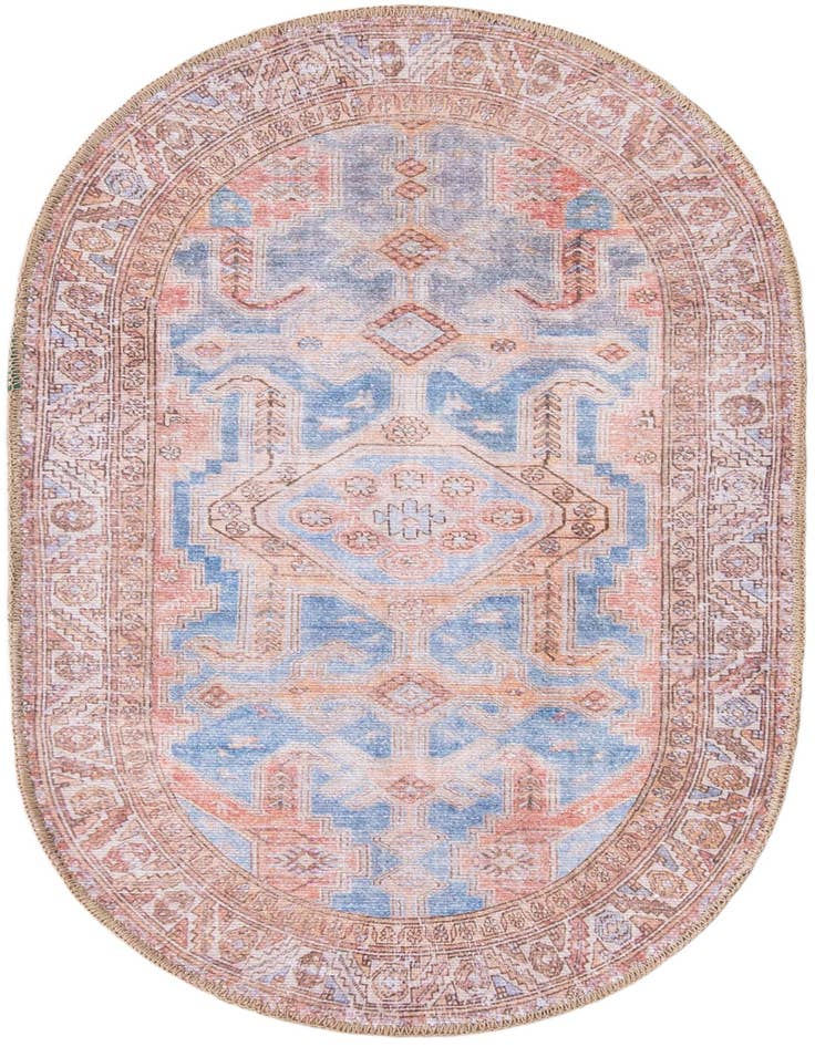 Detail image of 2' x 3' Washable Timeless Oval Rug