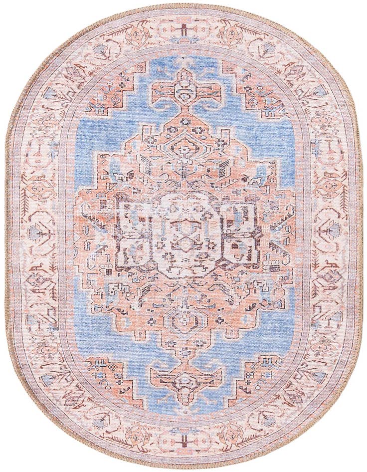 Detail image of 2' x 3' Washable Timeless Oval Rug