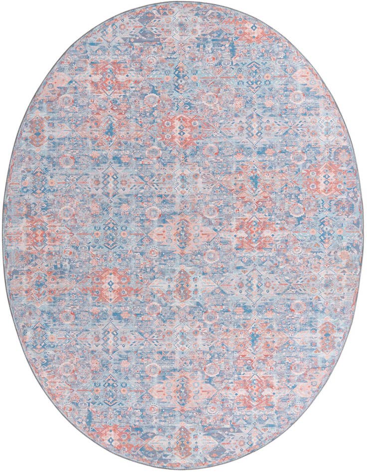 Detail image of 7' 7 x 10' 6 Washable Timeless Oval Rug