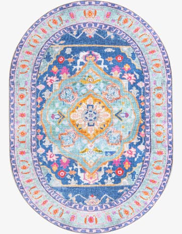 7' 6 x 10' 6 Washable Timeless Oval Rug