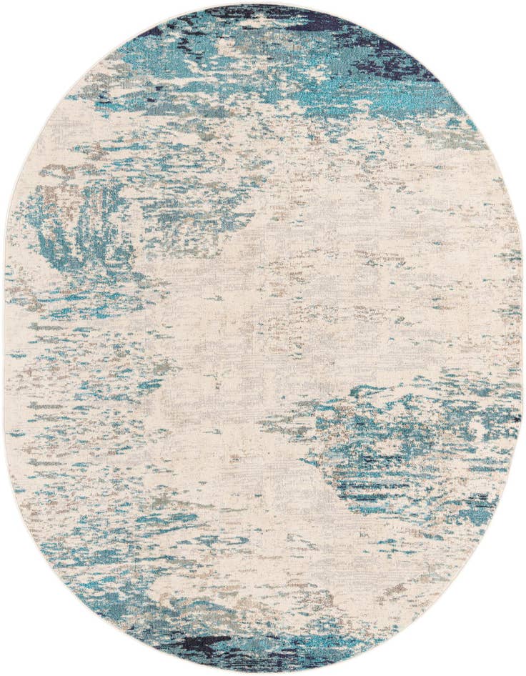 Detail image of 7' 10 x 10' Washable Vivid Oval Rug
