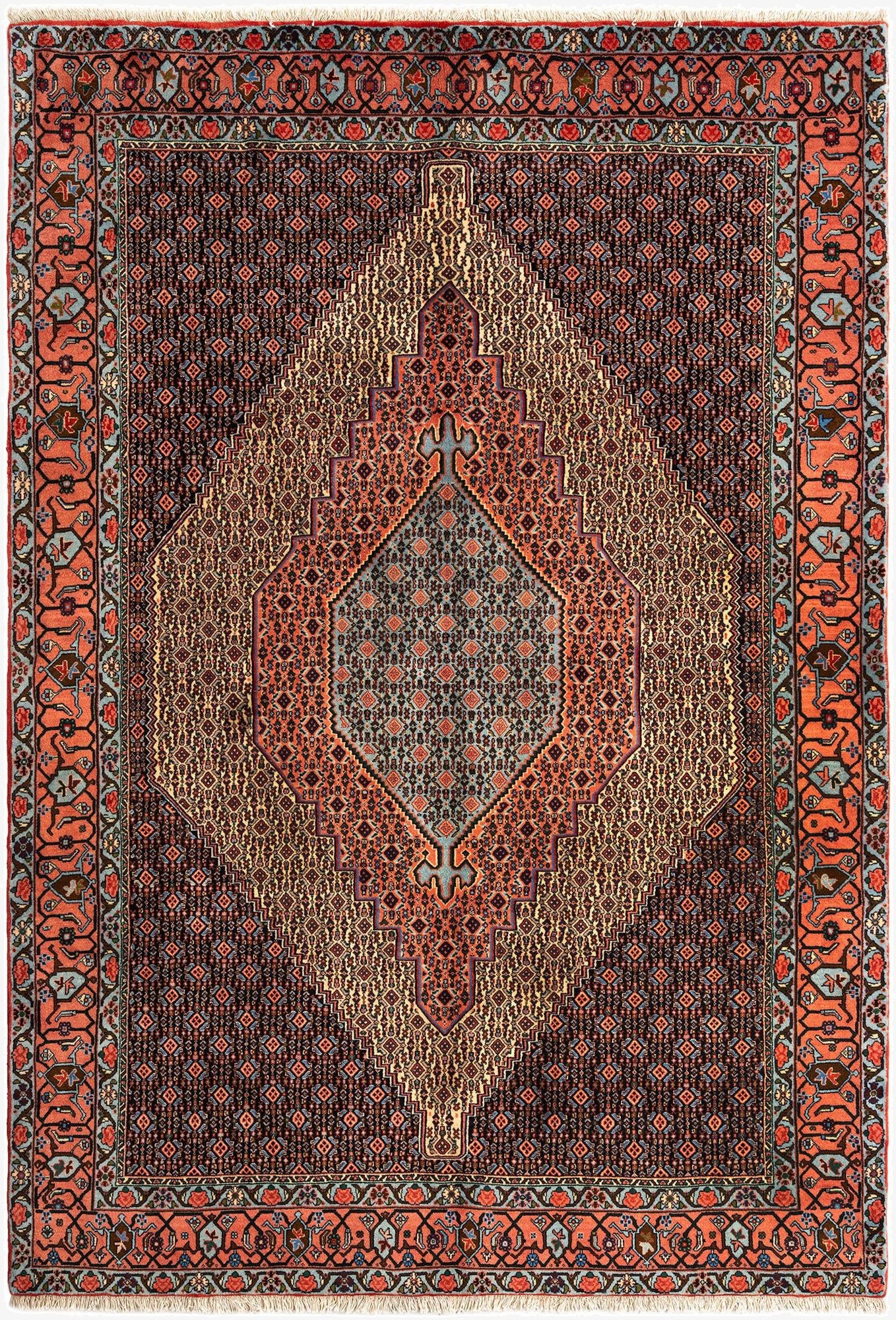 6' 11 x 9' 9 Abadeh Wool Rug
