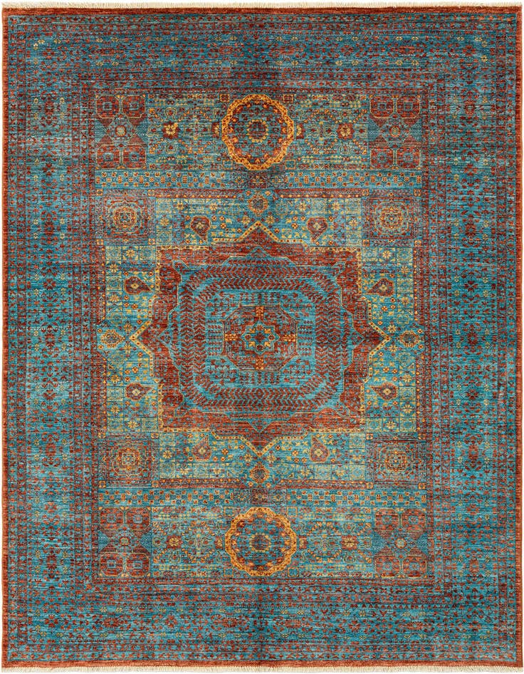 Detail image of 5' 10 x 8' Hand Knotted Amina Rug