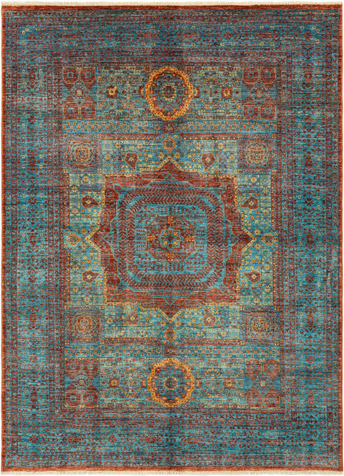Detail image of 5' 10 x 8' Hand Knotted Amina Rug