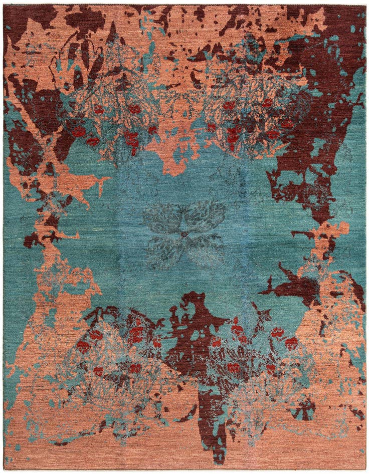 Detail image of 5' 6 x 7' 9 Hand Knotted Anar Rug
