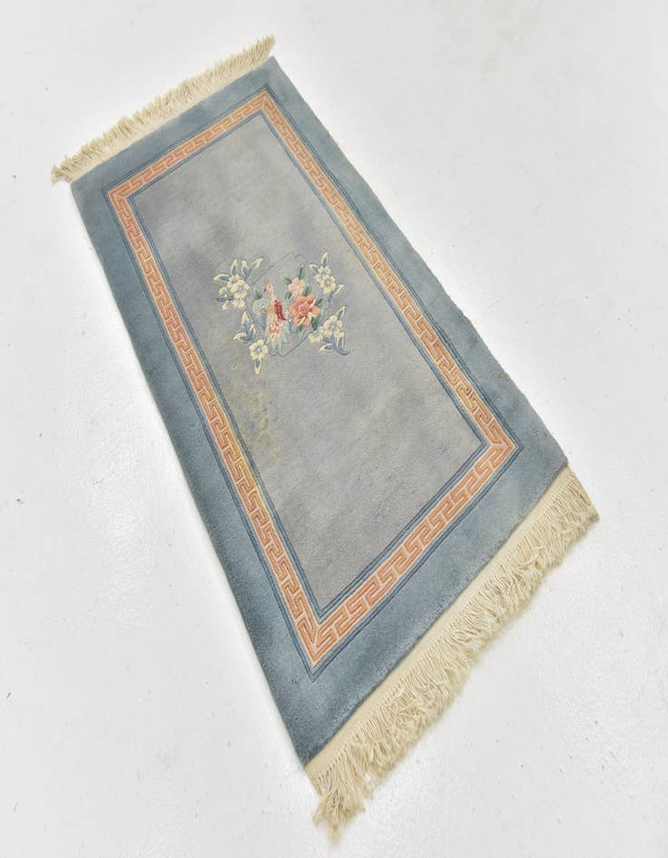 Detail image of 2' 7 x 4' 9 Hand Knotted Antique Finish Wool Rug