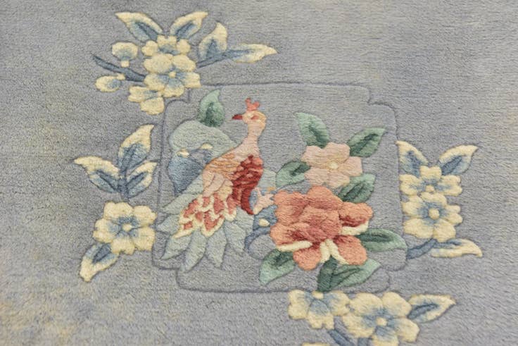 Detail image of 2' 7 x 4' 9 Hand Knotted Antique Finish Wool Rug