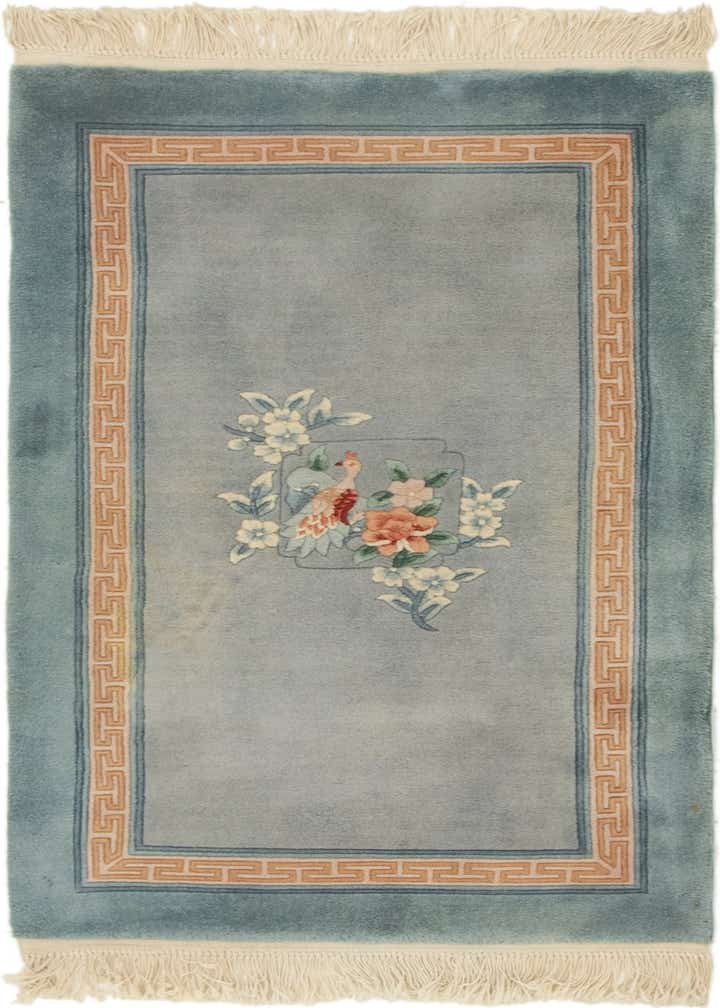 2' 7 x 4' 9 Hand Knotted Antique Finish Wool Rug