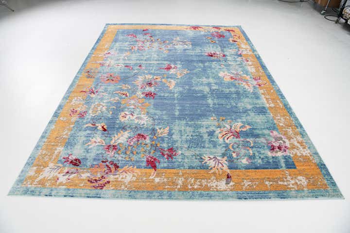 7' x 9' 10 Aqua Rug