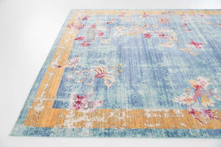7' x 9' 10 Aqua Rug