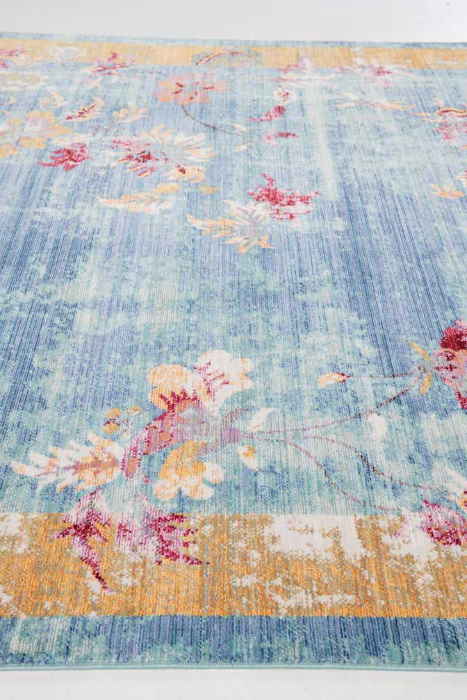 7' x 9' 10 Aqua Rug