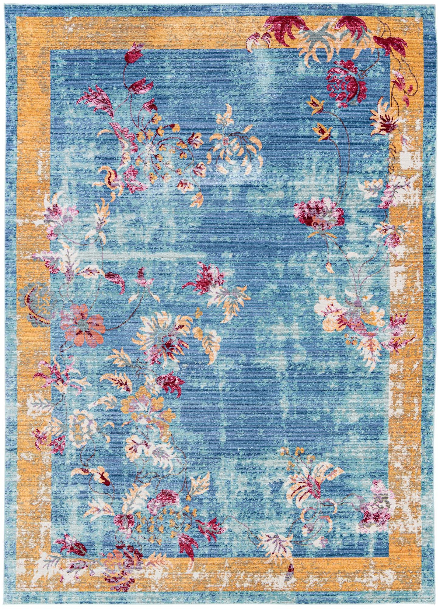 7' x 9' 10 Aqua Rug