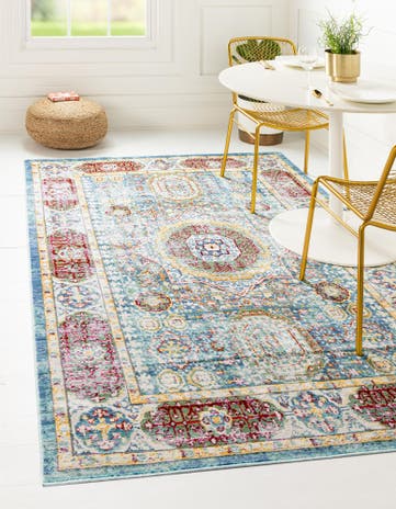 7' x 10' Aqua Rug