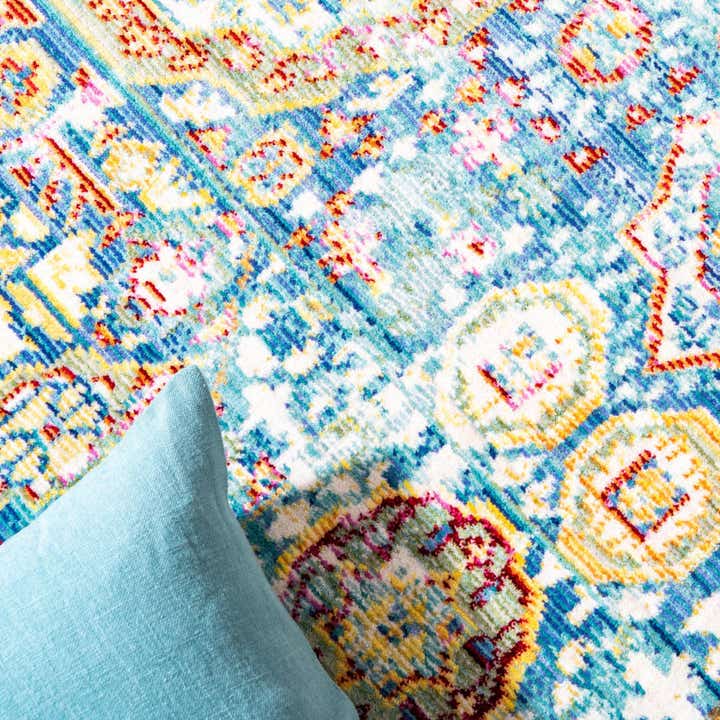 7' x 10' Aqua Rug