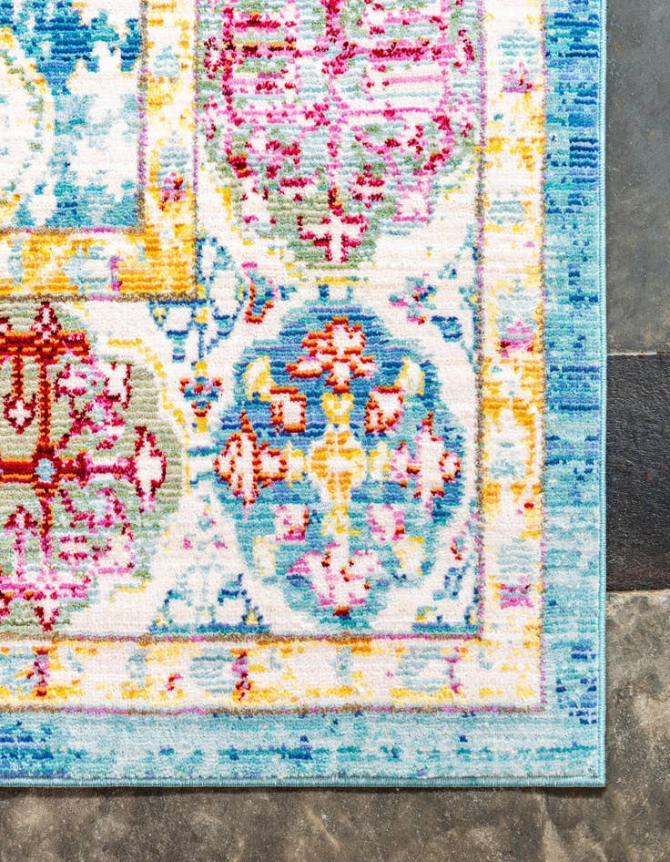 Detail image of 10' x 13' Aqua Rug