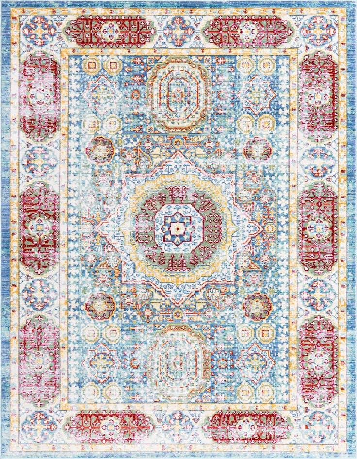 Detail image of 5' x 8' Aqua Rug