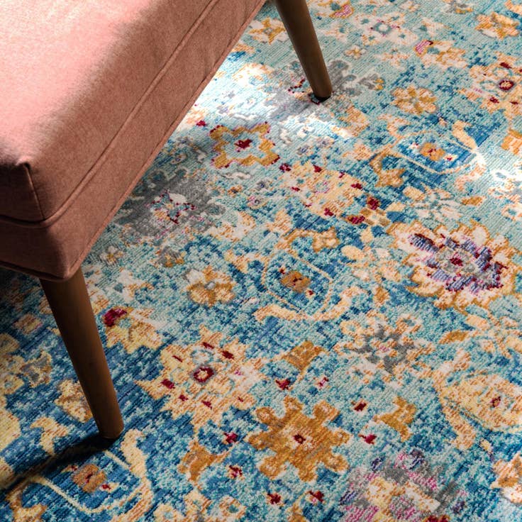 Detail image of 5' x 8' Aqua Rug