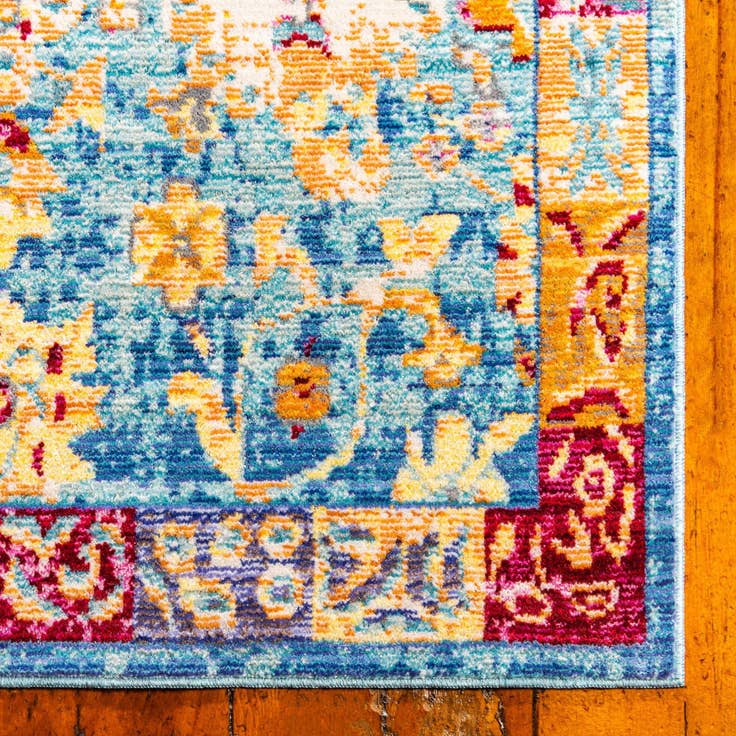 Detail image of 5' x 8' Aqua Rug