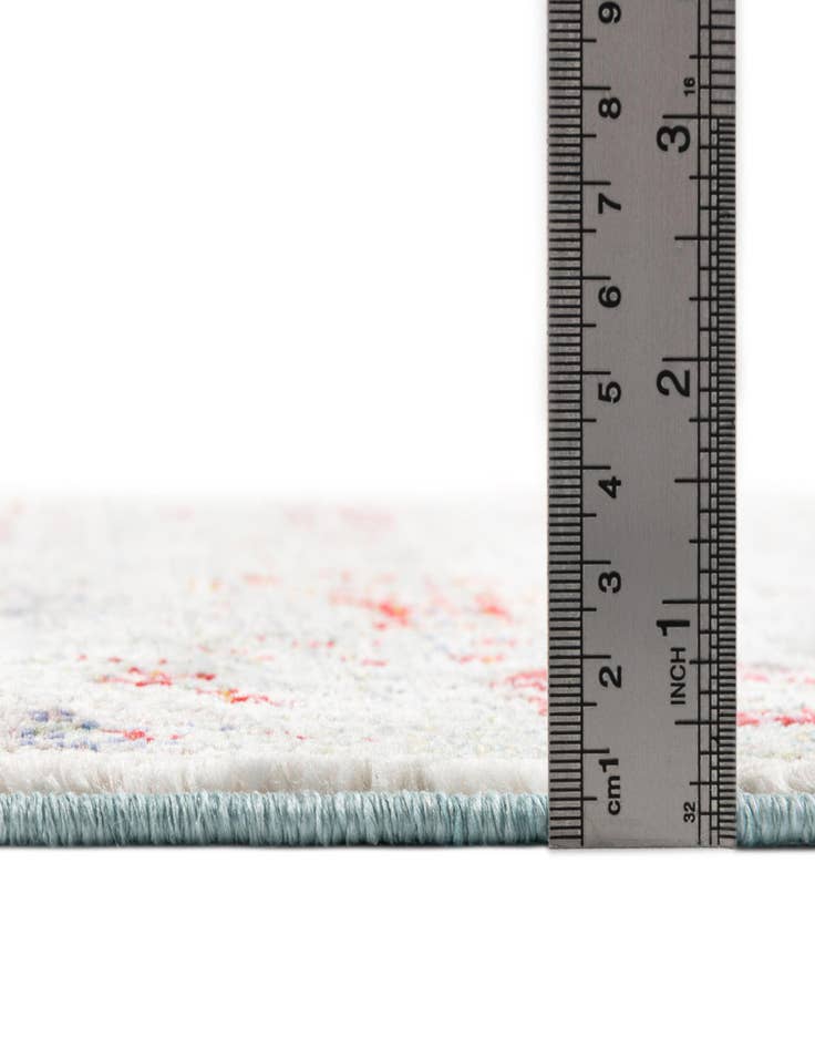 Detail image of 2' 7 x 5' 3 Aqua Rug