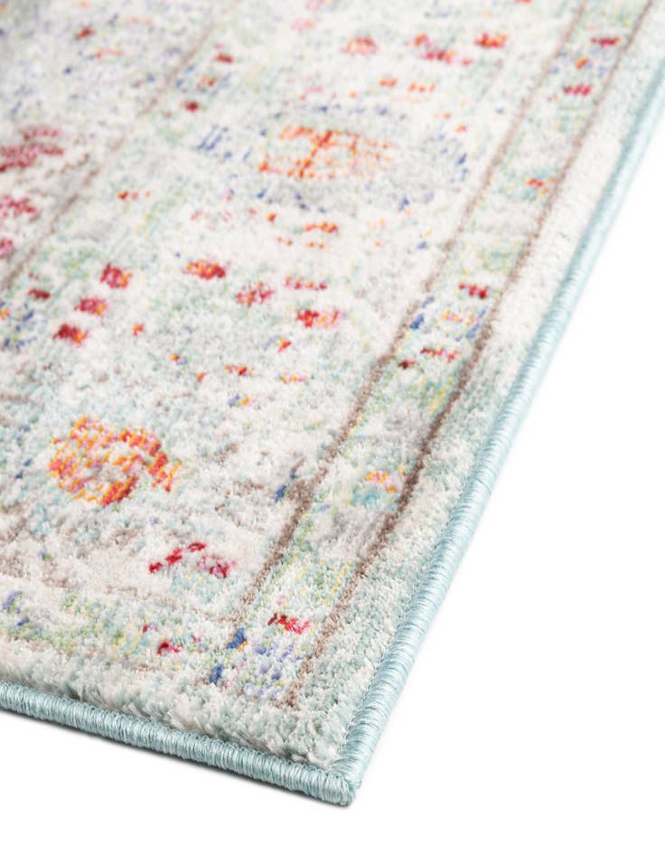 Detail image of 2' 7 x 5' 3 Aqua Rug