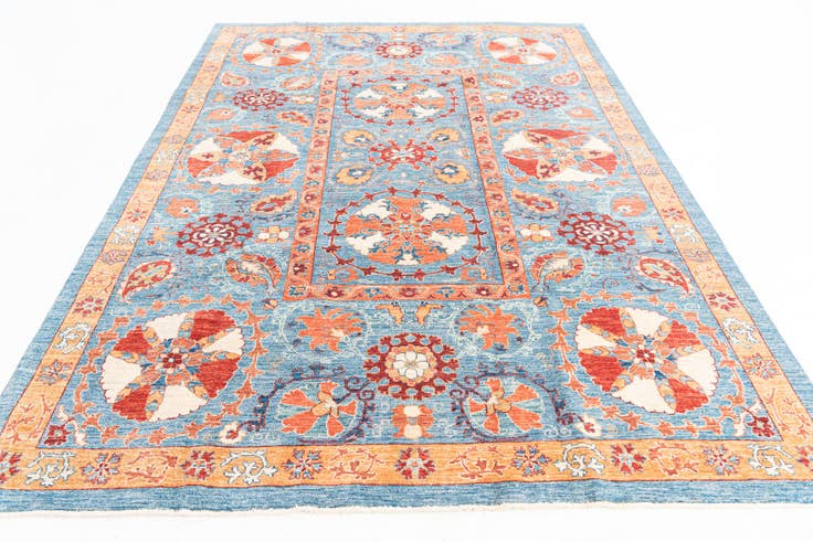 Detail image of 6' 7 x 9' 7 Hand Knotted Ariana Ziegler Rug