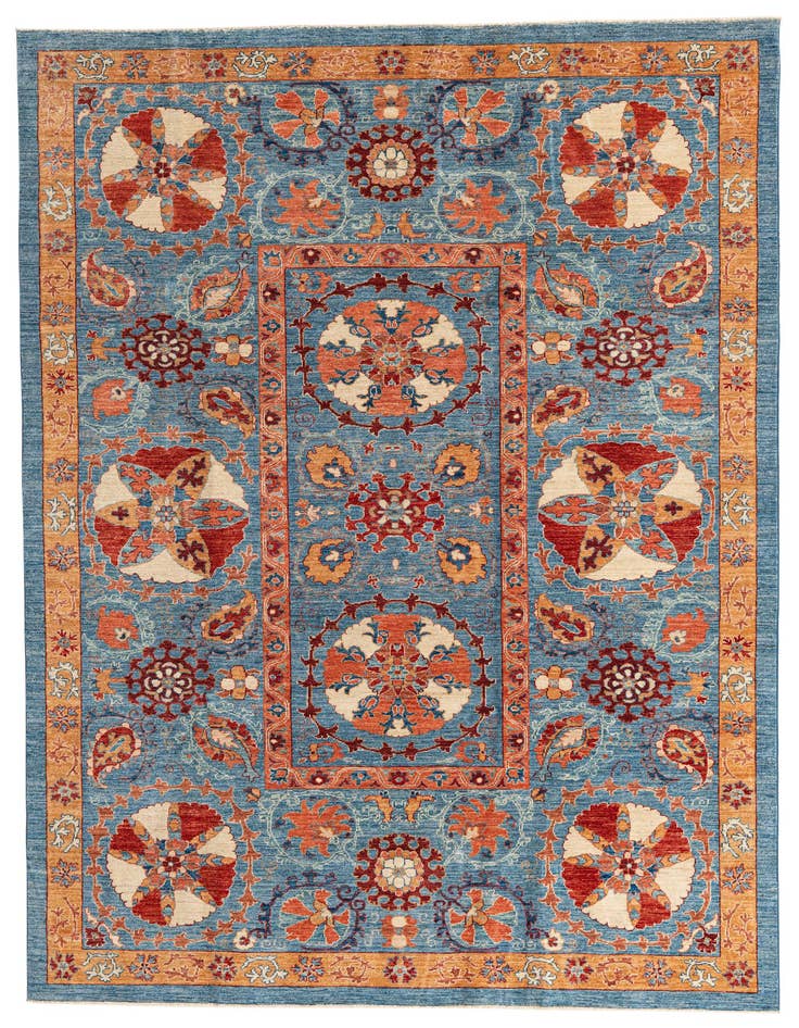 Detail image of 6' 7 x 9' 7 Hand Knotted Ariana Ziegler Rug
