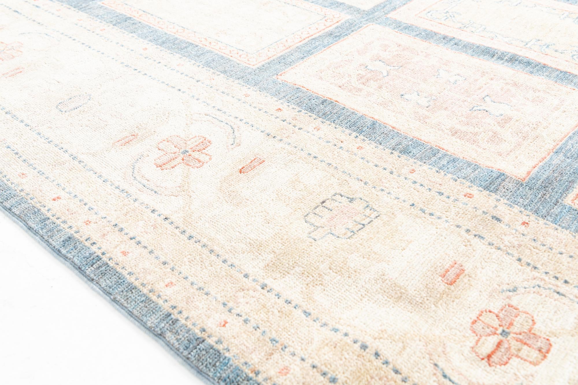 8' x 10' 5 Hand Knotted Ariana Ziegler Oriental Rug