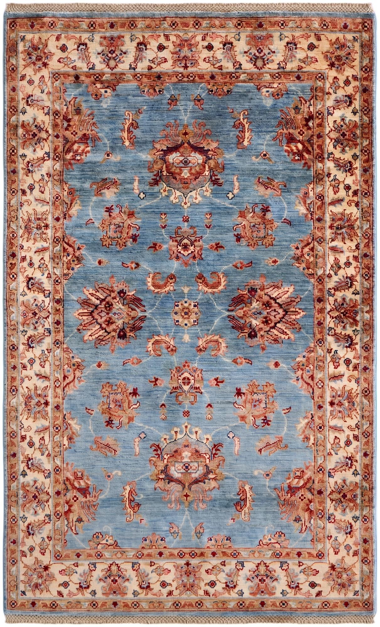 4' x 6' 6 Hand Knotted Ariana Ziegler Rug
