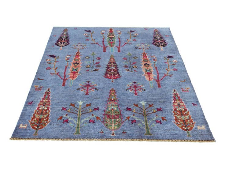 Detail image of 4' 1 x 6' Hand Knotted Ariana Ziegler Rug