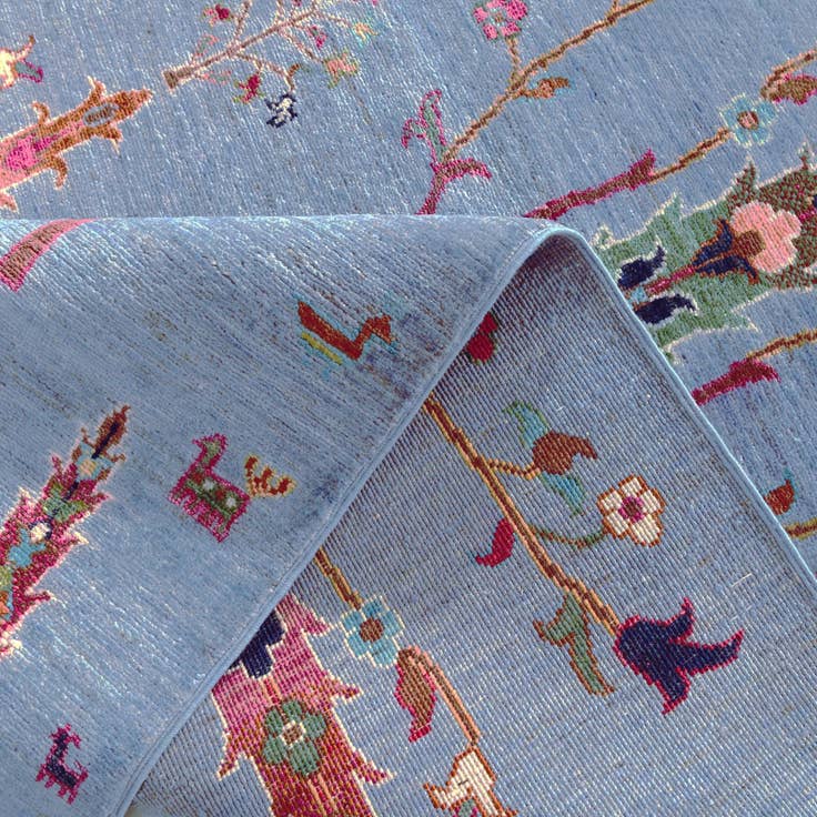 Detail image of 4' 1 x 6' Hand Knotted Ariana Ziegler Rug
