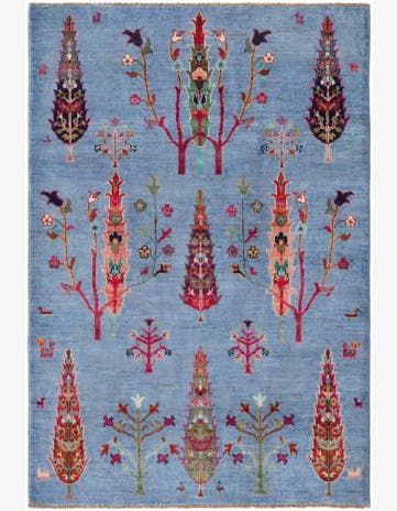 4' 1 x 6' Hand Knotted Ariana Ziegler Rug