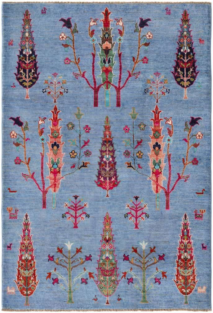 4' 1 x 6' Hand Knotted Ariana Ziegler Rug