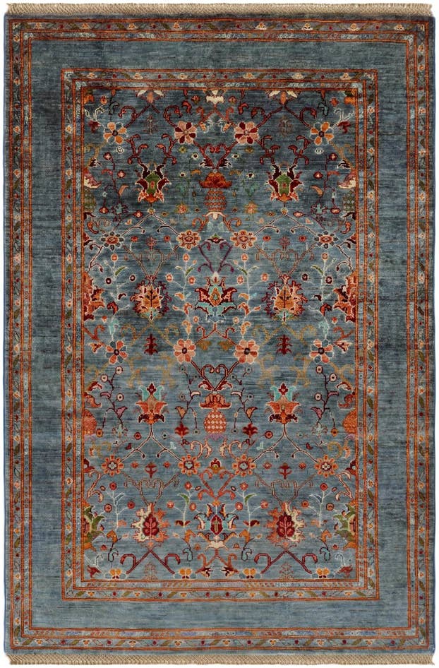 Detail image of 4' 1 x 6' 2 Hand Knotted Ariana Ziegler Rug