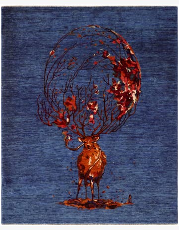5' 3 x 6' 6 Hand Knotted Ariana Ziegler Rug