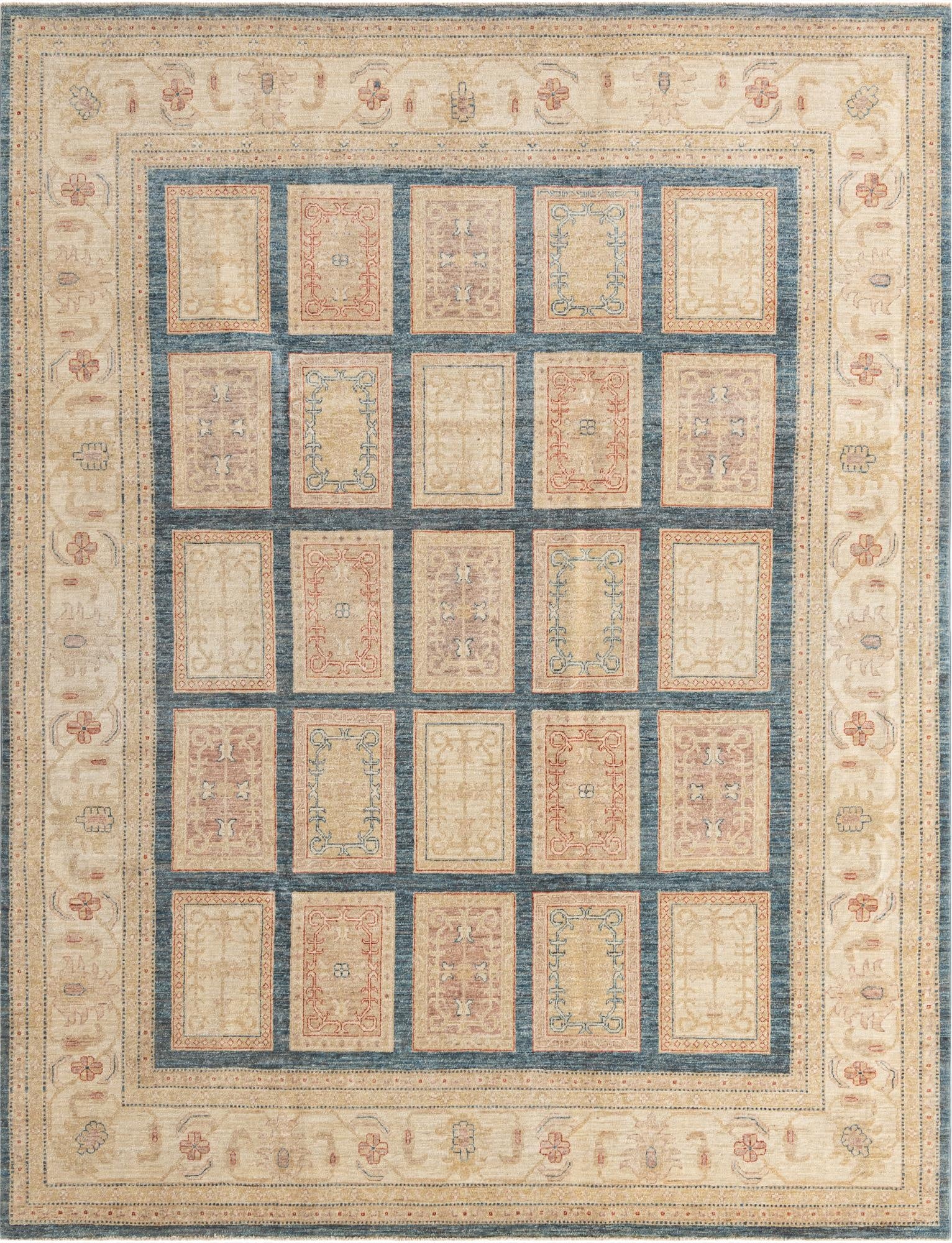 8' x 10' 5  Hand Knotted Ariana Ziegler Oriental Rug