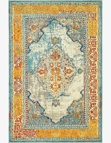 Blue Washable Arte Rug