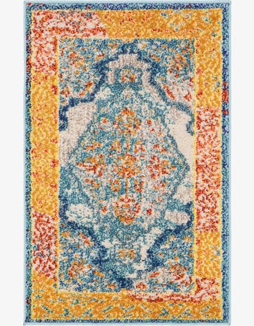 Blue Washable Arte Rug