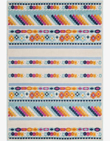 Blue Easy-Clean Aruba Indoor / Outdoor Rug