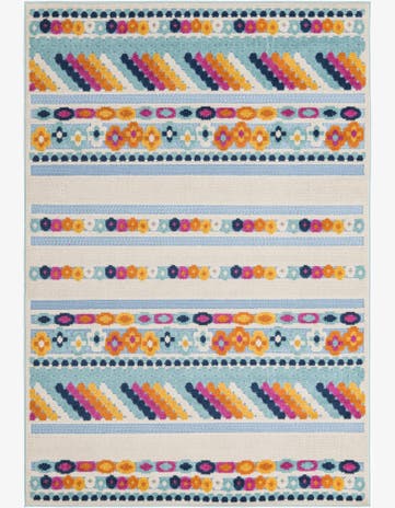 Blue Easy-Clean Aruba Indoor / Outdoor Rug