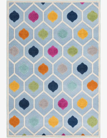 Blue Easy-Clean Aruba Indoor / Outdoor Rug