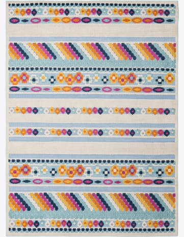 Blue Easy-Clean Aruba Indoor / Outdoor Rug