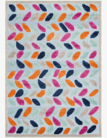 Blue Easy-Clean Aruba Indoor / Outdoor Rug