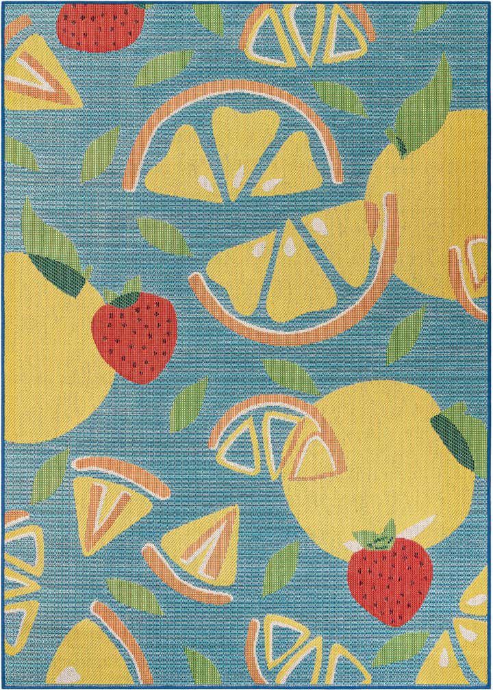 6' 1 x 9' Easy-Clean Baja Indoor / Outdoor Rug