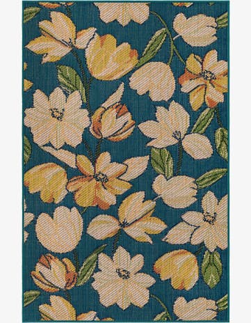 Blue Easy-Clean Baja Indoor / Outdoor Rug