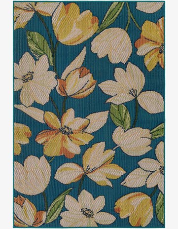 Blue Easy-Clean Baja Indoor / Outdoor Rug