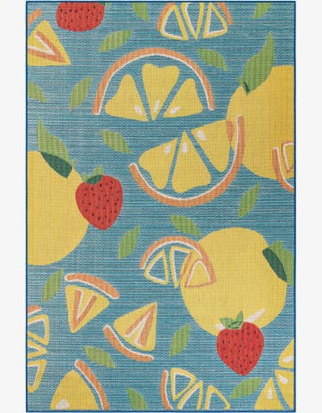 6' 1 x 9' Easy-Clean Baja Indoor / Outdoor Rug