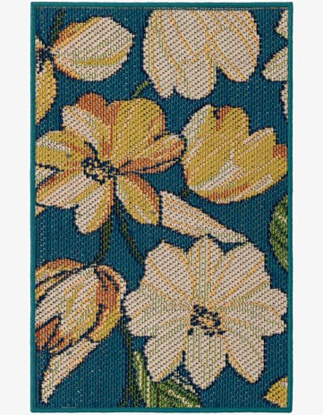 Blue Easy-Clean Baja Indoor / Outdoor Rug